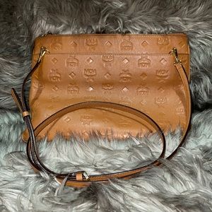 MCM Cognac monogram cross body